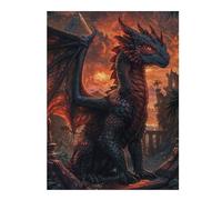 Jigsaw Puzzle for Adults 52x38cm/1000pcs Sunset Dragon Sentinel Jigsaw for Adults Relaxing Games Stress Reliever Unique Gifts for Birthday And Christmas 52x38cm/1000pcs