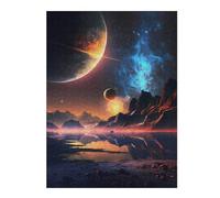 Jigsaw Puzzle for Adults 52x38cm/1000pcs Sunset Over The Planets Jigsaw for Adults Relaxing Games Stress Reliever Unique Gifts for Birthday And Christmas 52x38cm/1000pcs
