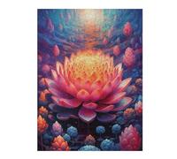 Jigsaw Puzzle for Adults 52x38cm/1000pcs Surreal Lotus Flower Jigsaws for Adults Toy Wall Decor Precision Cutting Parent-child Interaction 52x38cm/1000pcs