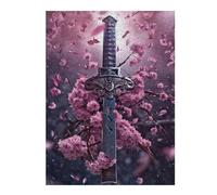 Jigsaw Puzzle for Adults 52x38cm/1000pcs The Broken Katana Jigsaw for Adults Hands-on Game Wall Decoration Parent-child Interaction 52x38cm/1000pcs