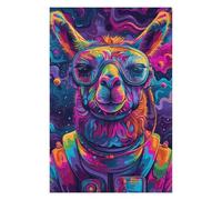 Jigsaw Puzzle for Adults 75x50cm/1000pcs Astronaut Space Lama Jigsaw for Adults Hands-on Game Wall Decoration Parent-child Interaction 75x50cm/1000pcs