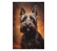 Jigsaw Puzzle for Adults 75x50cm/1000pcs Black Scottish Terrier Portrait Jigsaw for Adults Relax Games For Family Fun Parent-child Interaction 75x50cm/1000pcs