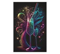 Jigsaw Puzzle for Adults 75x50cm/1000pcs Cellebration Champagne Jigsaw for Adults Hands-on Game Wall Decoration Parent-child Interaction 75x50cm/1000pcs