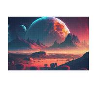 Jigsaw Puzzle for Adults 75x50cm/1000pcs Distant Planet Glows in Space -1 Puzzles for Adults Relax Games Enhance Memory Difficult And Challenge 75x50cm/1000pcs
