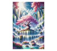 Jigsaw Puzzle for Adults 75x50cm/1000pcs Enchanted Waterfall Paradise Puzzles for Adults Relax Games Enhance Memory Difficult And Challenge 75x50cm/1000pcs