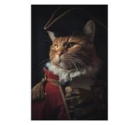 Jigsaw Puzzle for Adults 75x50cm/1000pcs Funny Napoleon Emperor Cat Jigsaw for Adults Relax Games For Family Fun Parent-child Interaction 75x50cm/1000pcs