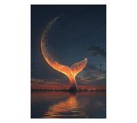 Jigsaw Puzzle for Adults 75x50cm/1000pcs Glowing Whale Tail at Sunset Jigsaws for Adults Toy Wall Decor Precision Cutting Parent-child Interaction 75x50cm/1000pcs