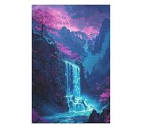 Jigsaw Puzzle for Adults 75x50cm/1000pcs Magical Mountain Waterfall Jigsaw for Adults Hands-on Game Wall Decoration Parent-child Interaction 75x50cm/1000pcs