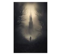Jigsaw Puzzle for Adults 75x50cm/1000pcs Mysterious Tower in Fog Jigsaw for Adults Relaxing Games Stress Reliever Unique Gifts for Birthday And Christmas 75x50cm/1000pcs