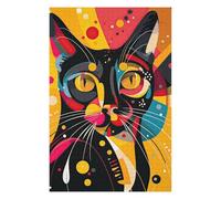 Jigsaw Puzzle for Adults 75x50cm/1000pcs Retro Cat Jigsaws for Adults Toy Wall Decor Precision Cutting Parent-child Interaction 75x50cm/1000pcs