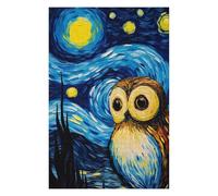 Jigsaw Puzzle for Adults 75x50cm/1000pcs The Starry Night Owl Jigsaw for Adults Relaxing Games Stress Reliever Unique Gifts for Birthday And Christmas 75x50cm/1000pcs