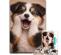 Jigsaw Puzzle for Adults Adorable Puppy Smiling with Paws 1000pcs (52x38cm) | Relaxing indoor pastime around the table for a satisfying challenge.