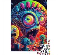 Jigsaw Puzzle for Adults Alien Monster 1000 Pieces Jigsaw Puzzle Wooden Puzzle Suitable for Adults And 18 And Up Family Puzzle Game 1000pcs (75x50cm)