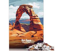 Jigsaw Puzzle for Adults Arches National Park, Utah, USA 500 Piece Jigsaw Puzzles Wooden Puzzles for Adults& Teens Age 18 Years Up Challenging Game 500pcs (52x38cm)
