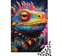 Jigsaw Puzzle for Adults Art Chameleon 500 Piece Jigsaw Puzzles Wood Puzzle Adults And Challenging Game 500pcs (52x38cm)