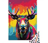 Jigsaw Puzzle for Adults Art Moose 500 Piece Jigsaw Puzzles Wooden Puzzle for Adults& Age 18 Years Up Educational Game 500pcs (52x38cm)