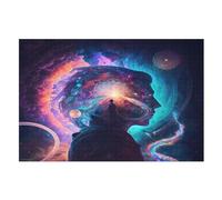 Jigsaw Puzzle for Adults Astral Travel Digital Prints 1000 Piece Wood Puzzles Children Challenging Game （75×50cm）