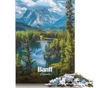 Jigsaw Puzzle for Adults Banff Canada Landscape 1000 Piece Jigsaw Puzzles Paper Puzzles for Adults& Teens Age 18 Years Up Challenging Game 38x26cm/1000pcs