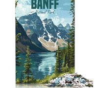Jigsaw Puzzle for Adults Banff National Park 1000 Pieces Jigsaw Puzzle Wooden Puzzle Suitable for Adults And 18 And Up Family Puzzle Game 1000pcs (75x50cm)