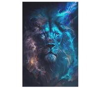 Jigsaw Puzzle for Adults Blue Celestial Lion 1000 Piece Wood Puzzles Children Challenging Game 78×53cm