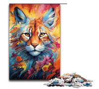 Jigsaw Puzzle for Adults Bobcat's Colorful Psychedelic 1000 Pieces Puzzle Great Gift Suitable for And Teenager 14 And Up 1000 PCS(75x50cm)