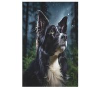 Jigsaw Puzzle for Adults Border Collie 1000 Piece Suitable for Children over 12 Years Old Wooden Puzzles 78×53cm
