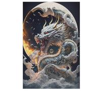 Jigsaw Puzzle for Adults Brave Dragon 1000 Piece Wood Puzzles Children Challenging Game 78×53cm