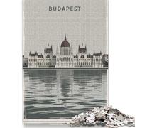 Jigsaw Puzzle for Adults Budapest Parliament Building 500 Piece Jigsaw Puzzles Wooden Puzzles for Adults& Teens Age 18 Years Up Challenging Game 500pcs (52x38cm)