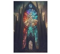 Jigsaw Puzzle for Adults Cathedral 1000 Piece Suitable for Children over 12 Years Old Wooden Puzzles （78×53cm）