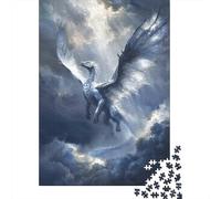 Jigsaw Puzzle for Adults, Celestial Sky Dragon, 1000 Pieces, 38x26cm/1000pcs; A Calm After-work Activity; White Pieces with A Smooth Surface