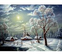 Jigsaw Puzzle for Adults Christmas Winter Night - for Youthren Fun Game Reduce Pressure Challenge Toy Snow Covered Cottage Decorated for The Holidays Puzzles Gifts_500pcs