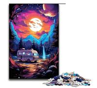 Jigsaw Puzzle for Adults Colorful Car at Night 1000 Pieces Puzzle Great Gift Suitable for And Teenager 14 And Up 1000 PCS(75x50cm)