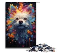 Jigsaw Puzzle for Adults Colorful Cute Puppy 1000 Pieces Puzzle Great Gift Suitable for And Teenager 14 And Up 1000 PCS(75x50cm)
