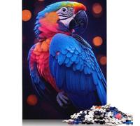 Jigsaw Puzzle for Adults Colorful Macaw Portrait 1000 Piece Jigsaw Puzzles Wooden Puzzles for Adults& Teens Age 18 Years Up Challenging Game 1000pcs (75x50cm)