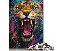 Jigsaw Puzzle for Adults Colorful Psychedelia of Cute Little Cosmic Leopards 尺寸 Pieces Puzzles for Adults Kids Wooden Jigsaw Puzzles for Adults & Kids Age 12 Years Up Great Gift for Adults 1000pcs (75