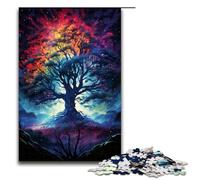 Jigsaw Puzzle for Adults Colorful Psychedelia of The Cosmic Tree of Life 1000 Pieces Puzzle Great Gift Suitable for And Teenager 14 And Up 1000 PCS(75x50cm)