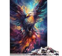 Jigsaw Puzzle for Adults Colorful Psychedelic Galaxy Phoenix 尺寸 Piece Jigsaw Puzzle Wooden Puzzles for Adults And Kids Age 12 Years Up Good Gift for Adults Kids 1000pcs (75x50cm)