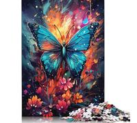 Jigsaw Puzzle for Adults Colorful Psychedelic Psychedelic Butterfly 尺寸 Pieces Puzzles for Adults Kids Wooden Jigsaw Puzzles for Adults & Kids Age 12 Years Up Great Gift for Adults 500pcs (52x38cm)
