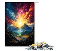 Jigsaw Puzzle for Adults Colorful Psychedelic Scene in North Point 1000 Pieces Puzzle Great Gift Suitable for And Teenager 14 And Up 1000 PCS(75x50cm)