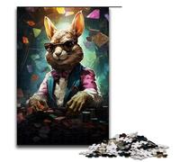 Jigsaw Puzzle for Adults Colorful Psychedelic Squirrel Poker 1000 Pieces Puzzle Great Gift Suitable for And Teenager 14 And Up 1000 PCS(75x50cm)