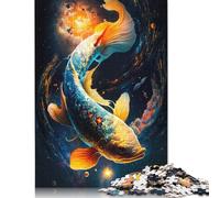 Jigsaw Puzzle for Adults Cosmic Koi 3 1000 Piece Jigsaw Puzzles Wood Puzzle Adults And Challenging Game 1000pcs (75x50cm)