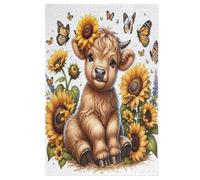 Jigsaw Puzzle for Adults Cute Cow 1000 Piece Wood Puzzles Children Challenging Game 78×53cm