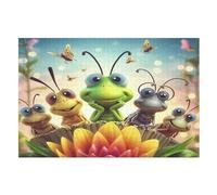Jigsaw Puzzle for Adults Cute Grasshopper 1000 Piece Suitable for Children over 12 Years Old Wooden Puzzles （75×50cm）