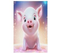 Jigsaw Puzzle for Adults Cute Pig 1000 Piece Suitable for Children over 12 Years Old Wooden Puzzles （78×53cm）