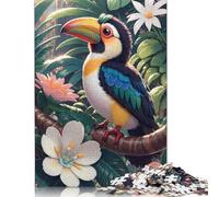 Jigsaw Puzzle for Adults Cute Toucan Baby Nursery 500 Piece Jigsaw Puzzles Wooden Puzzle for Adults& Age 18 Years Up Educational Game 500pcs (52x38cm)