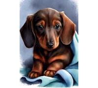 Jigsaw Puzzle for Adults Dachshund Bathroom Art Beautiful Drawings, Spend The Winter Vacation and New Year's Day, Elevate Yourself Gift Decor_500pcs