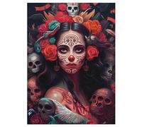 Jigsaw Puzzle for Adults Day of The Dead 300 Piece Wood Puzzles Children Challenging Game 42×30cm