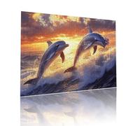 Jigsaw Puzzle for Adults Dolphin Difficult 1000 pieces Adult Kids Toddler Puzzles Age 4-6 Animal Mini Jigsaws 5-8 Year Olds Toys, Fun Challenging Brainteasing, Decoration and Gifts 19.7x29.5in t-182