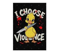 Jigsaw Puzzle for Adults, Duck with Knife - I Choose Violence, 300 PCS