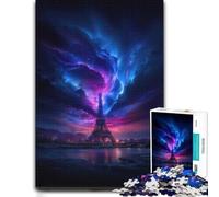 Jigsaw Puzzle for Adults, Eiffel Tower Under A Cosmic Sky, 1000 PCS